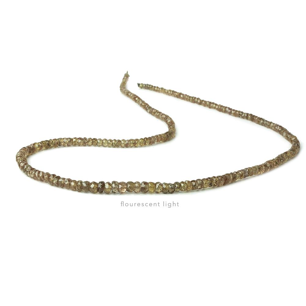 3-4mm Color Change Garnet faceted rondelles 18 inch AA - Beadsofcambay.com