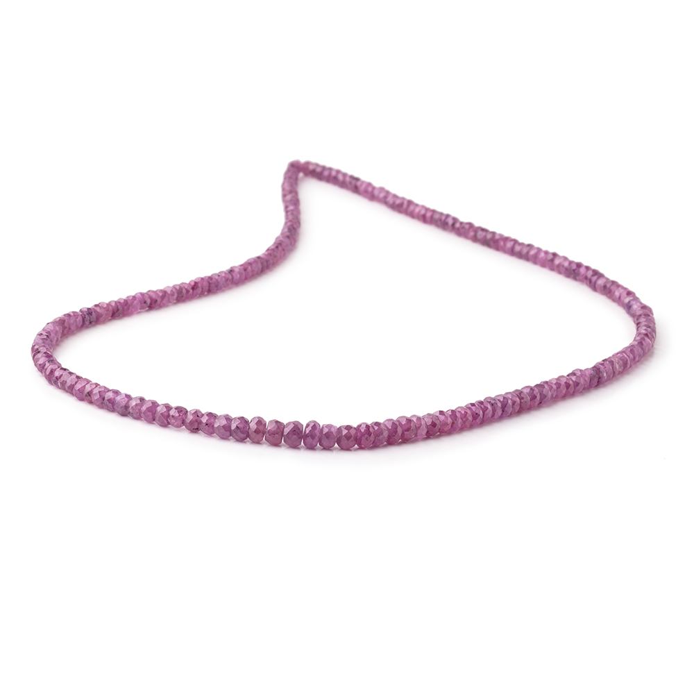 3-4mm Natural Star Ruby Faceted Rondelle Beads 17 inch 187 pieces - Beadsofcambay.com