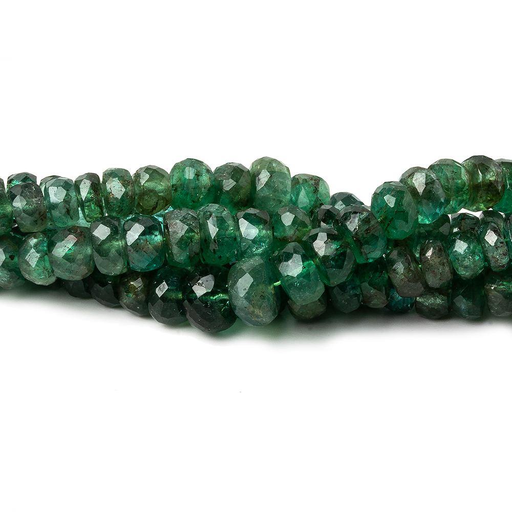 3-5.5mm Emerald faceted rondelle beads 16 inches 155 pieces A - Beadsofcambay.com