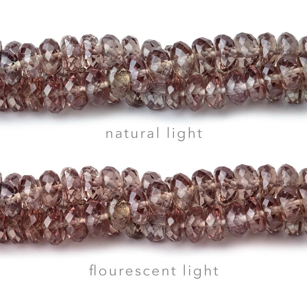 3-5mm Color Change Garnet Faceted Rondelle Beads 16 inch 196 pieces - Beadsofcambay.com