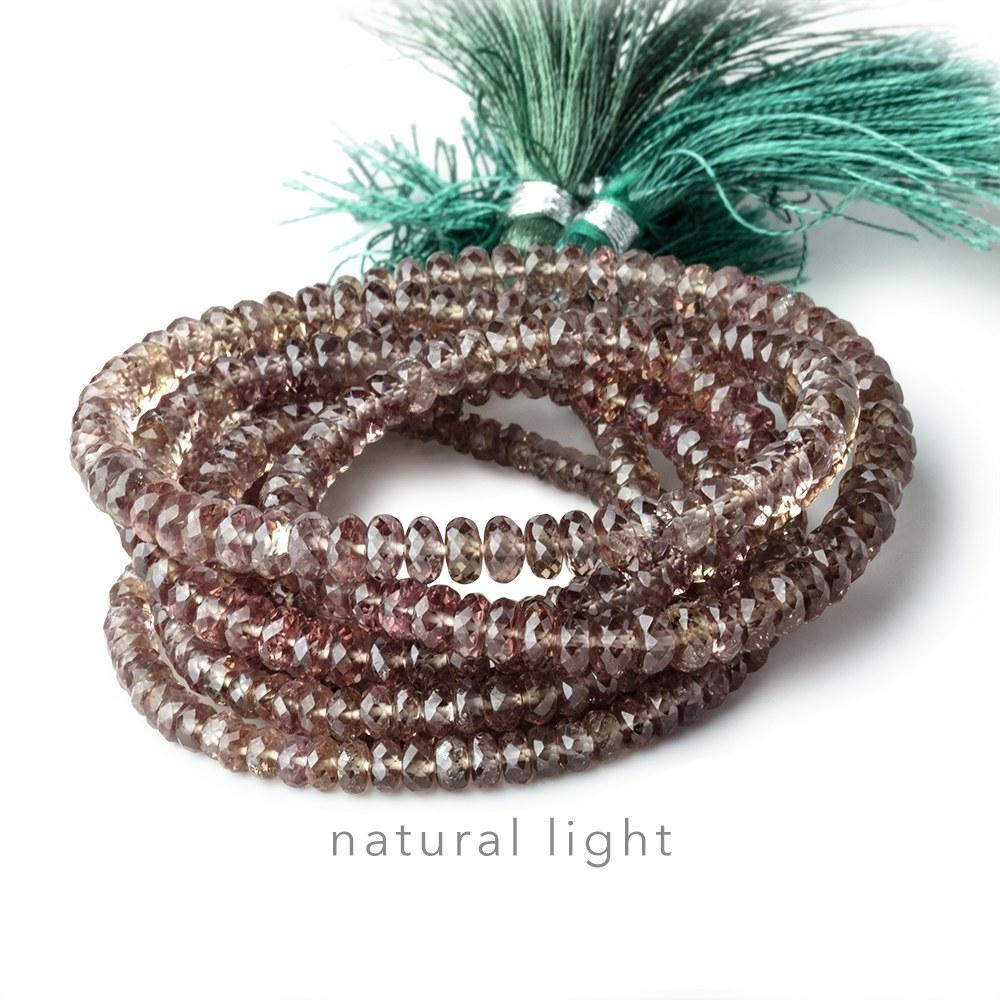 3-5mm Color Change Garnet Faceted Rondelle Beads 16 inch 196 pieces - Beadsofcambay.com