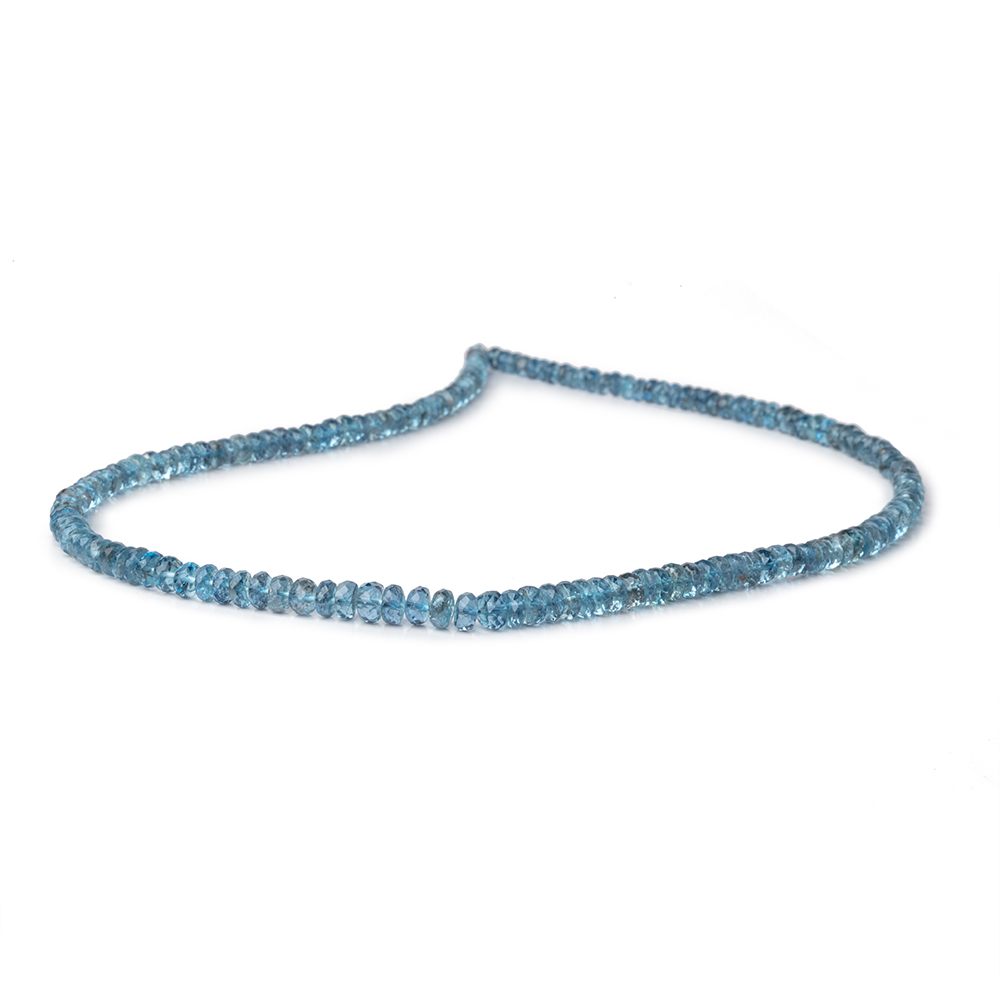 3-5mm Santa Maria Aquamarine Faceted Rondelles 16 inch 163 Beads AA - Beadsofcambay.com