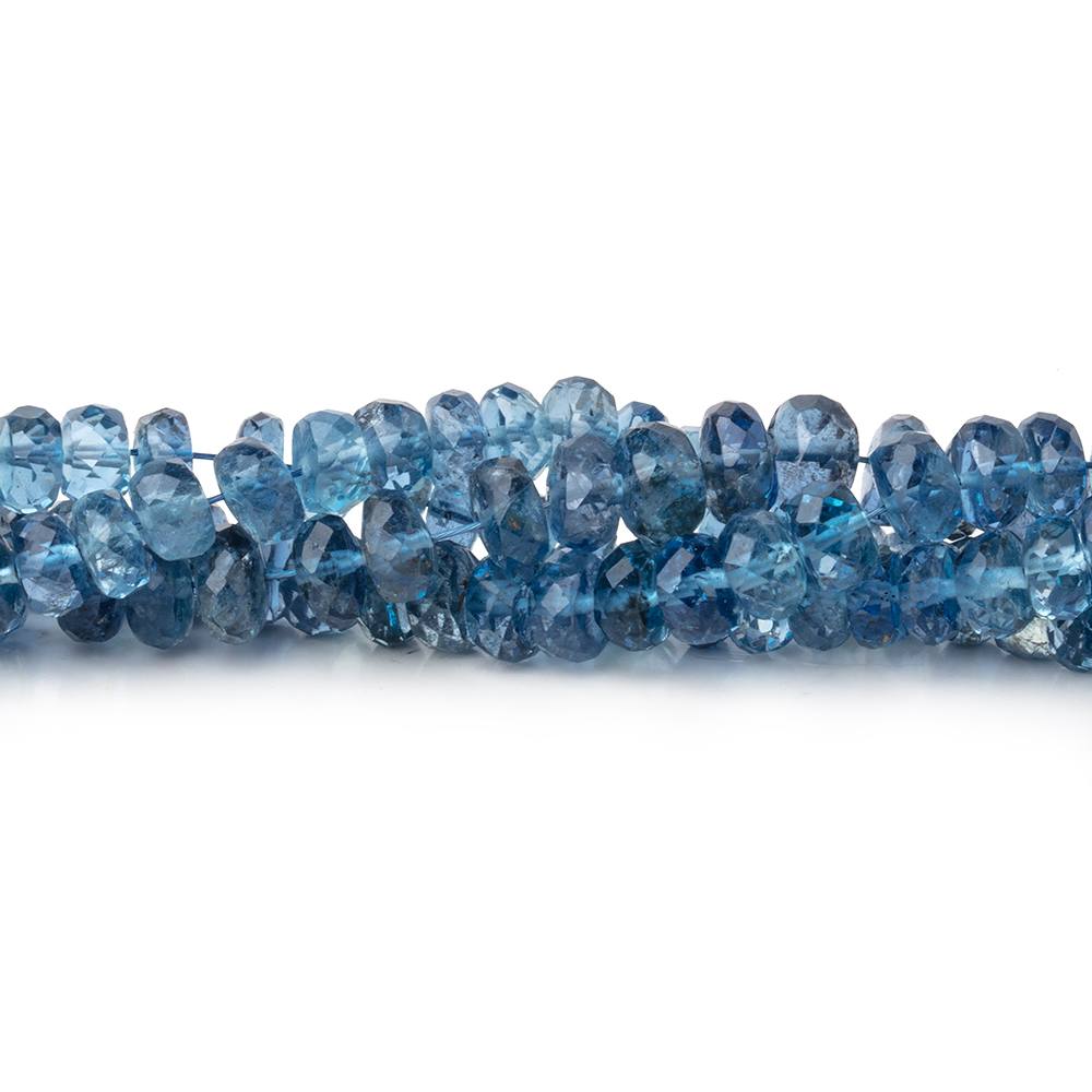 3-5mm Santa Maria Aquamarine Faceted Rondelles 16 inch 163 Beads AAA - Beadsofcambay.com