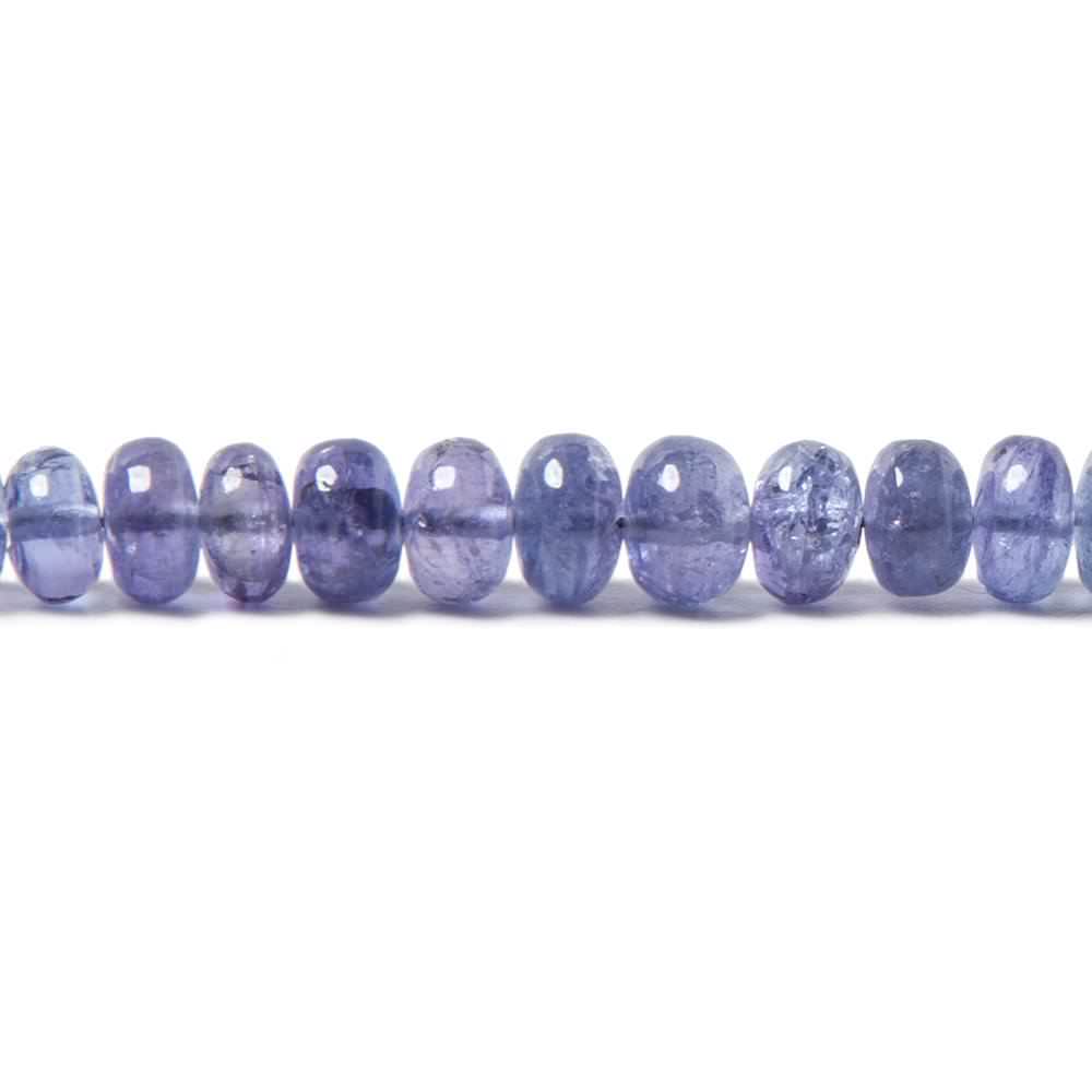 3 - 5mm Tanzanite Plain Rondelle Beads 13 inch 137 pieces - Beadsofcambay.com