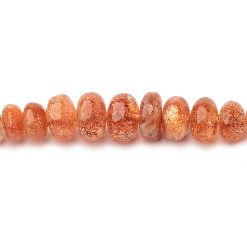3-6.5mm Sunstone plain rondelle Beads 18 inch 227 pieces - Beadsofcambay.com