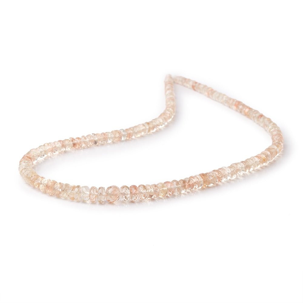 3-6mm Oregon Sunstone Faceted Rondelle Beads 16 inch 163 pieces AAA - Beadsofcambay.com