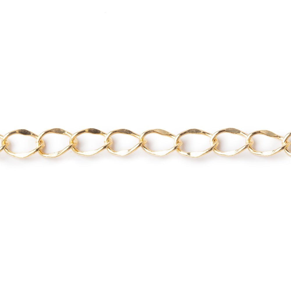 3 Feet - 4mm 22kt Gold plated Twist Oval Link Chain - Beadsofcambay.com