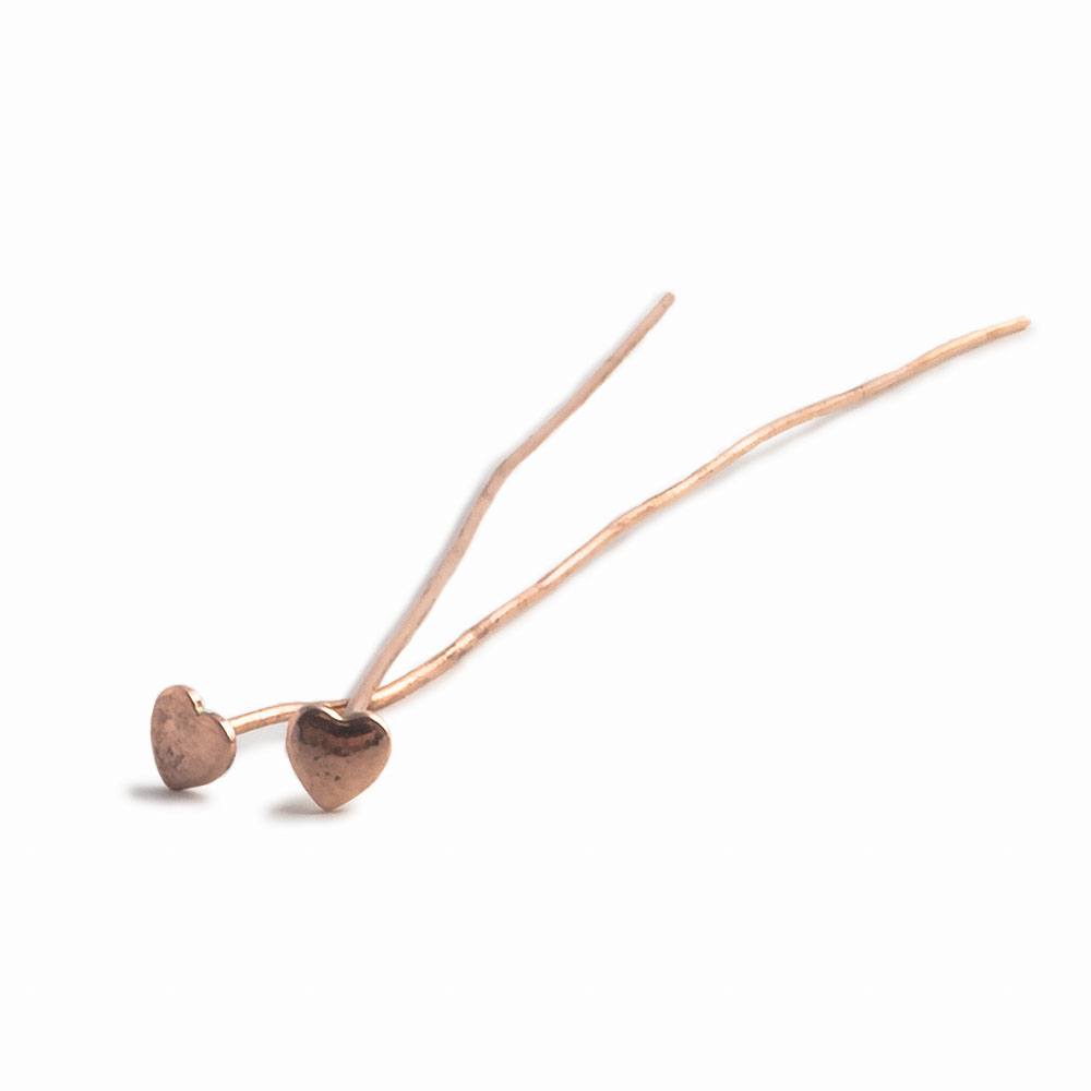 3" length Copper Headpin Round 22 Guage 22 pcs per bag view 2