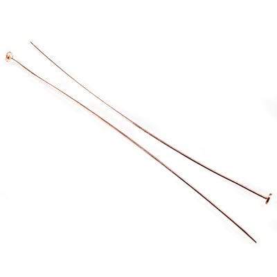 3" length Rose Gold Disc Headpin 24 Gauge Wire 10 pieces per Bag - Beadsofcambay.com