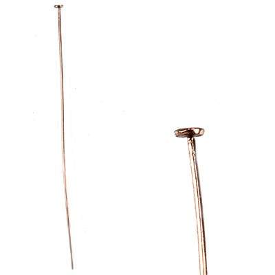 3" length Rose Gold Disc Headpin 24 Gauge Wire 10 pieces per Bag - Beadsofcambay.com