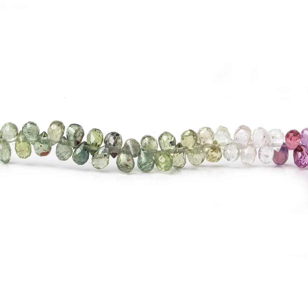 3.5-2.5-4x2.5mm Rainbow Sapphire Micro Tear Drops 16 inch 160 pieces - Beadsofcambay.com