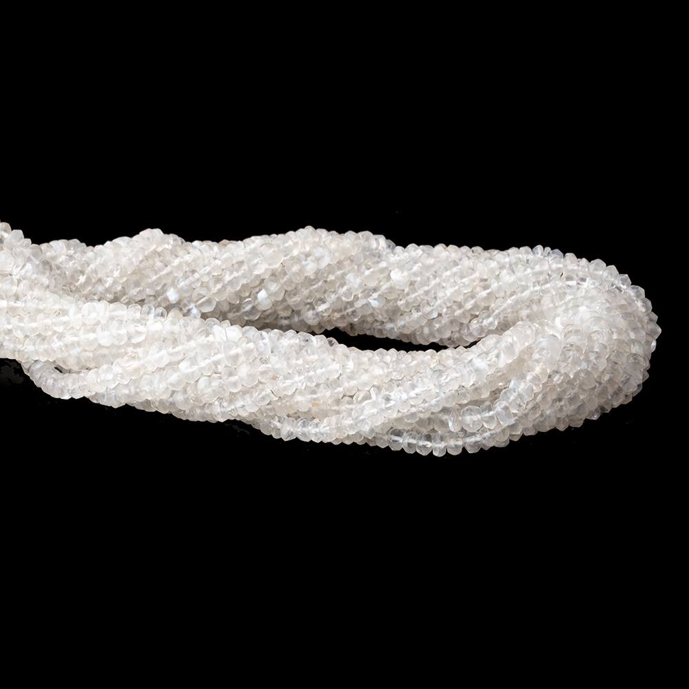 3.5-4mm Ceylon Moonstone Faceted Rondelles 14 inch 152 pieces - Beadsofcambay.com