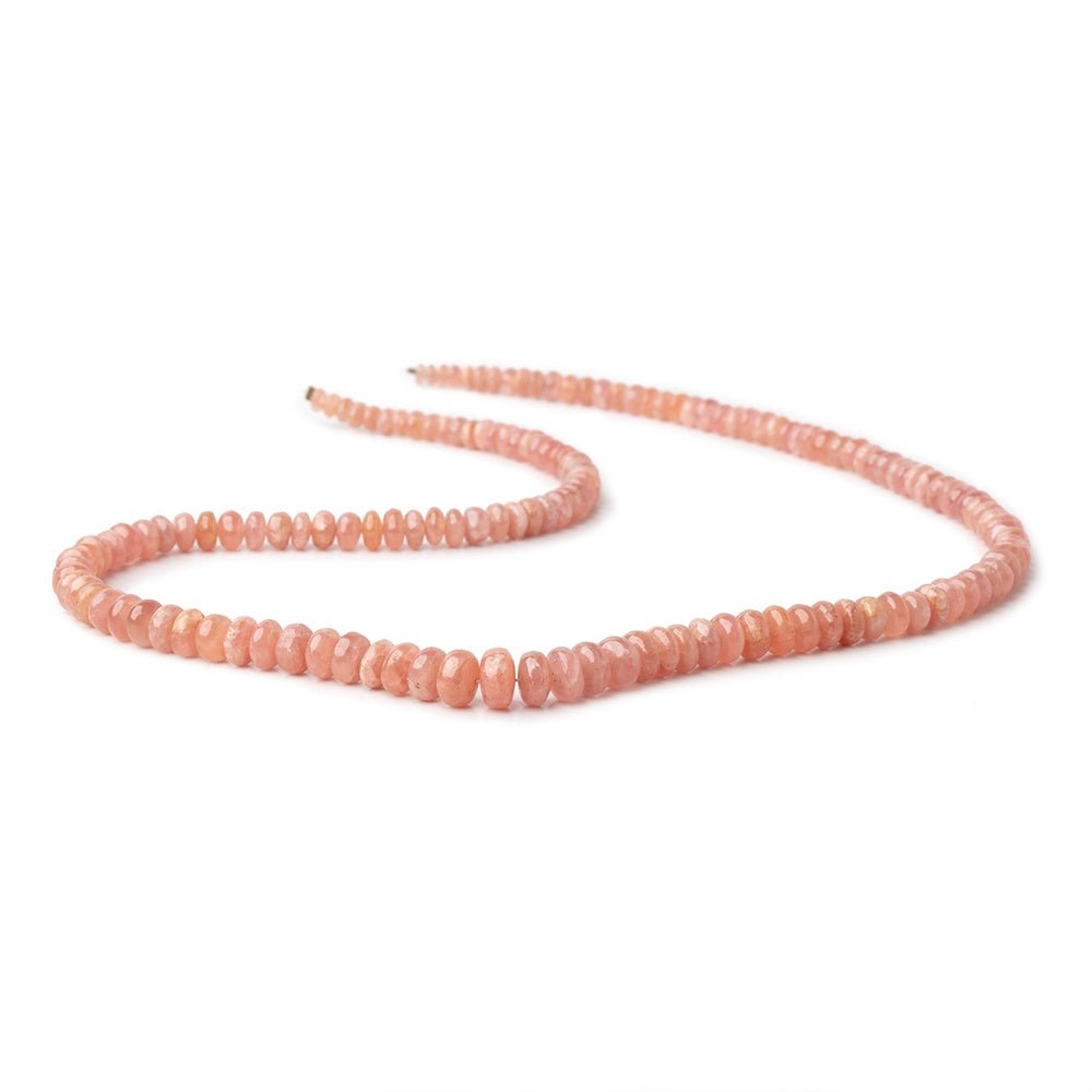3.5-7.5mm Rhodochrosite Plain Rondelle Beads 18 inch 151 pieces AA - Beadsofcambay.com