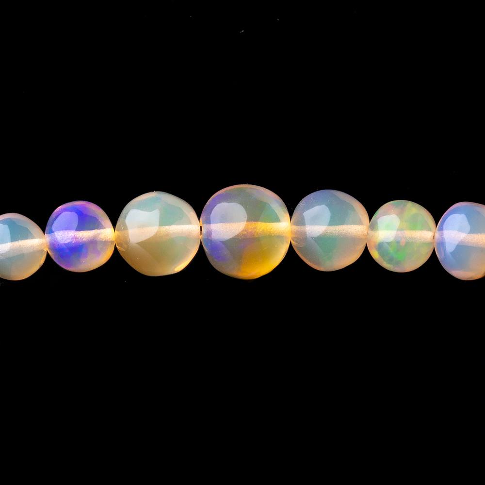 3.5-7mm Golden Ethiopian Opal Plain Round Beads 16 inch 90 pieces AA - Beadsofcambay.com