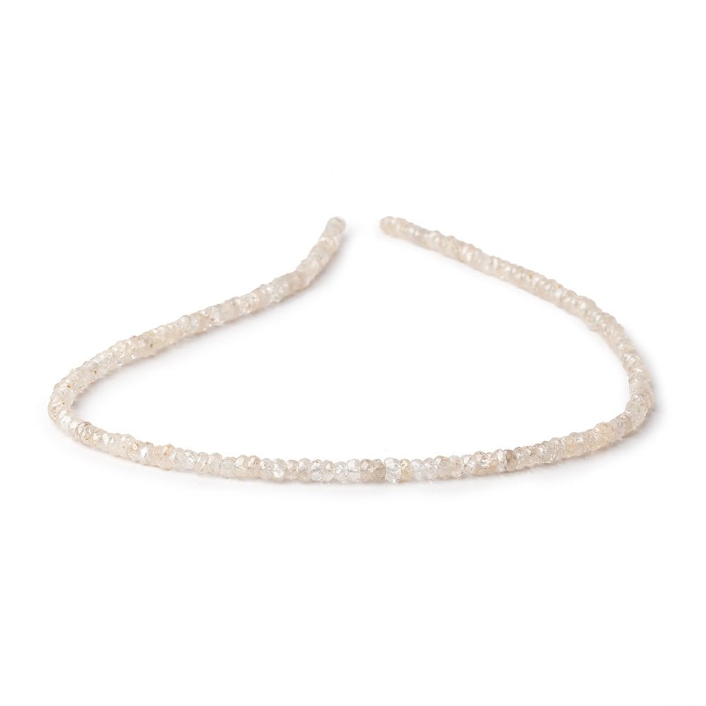 3.5mm Champagne Zircon Faceted Rondelle Beads 13.5 inch 180 pieces - Beadsofcambay.com