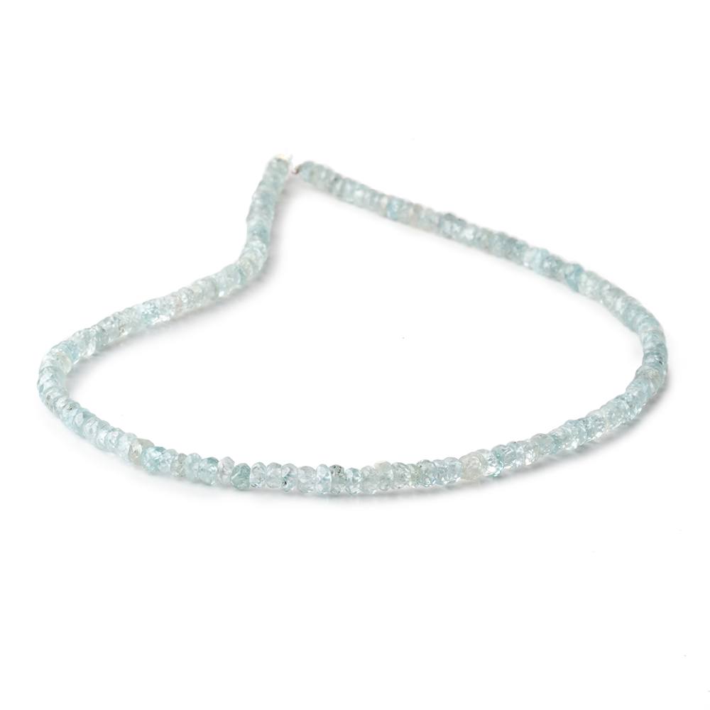 3.5mm Pale Blue Zircon Faceted Rondelle Beads 13 inch 168 pieces - Beadsofcambay.com
