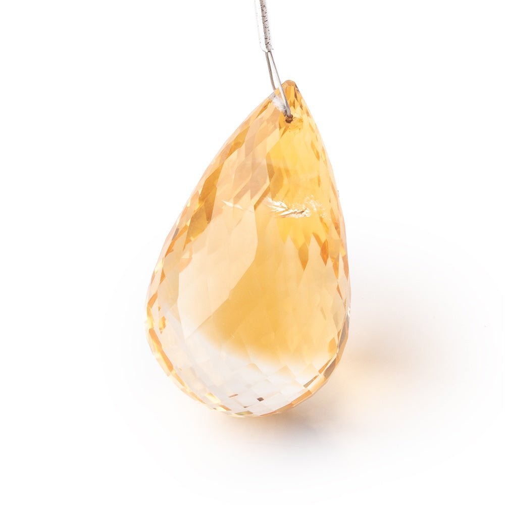 35x19mm Citrine Faceted Tear Drop Focal Bead 1 piece - Beadsofcambay.com