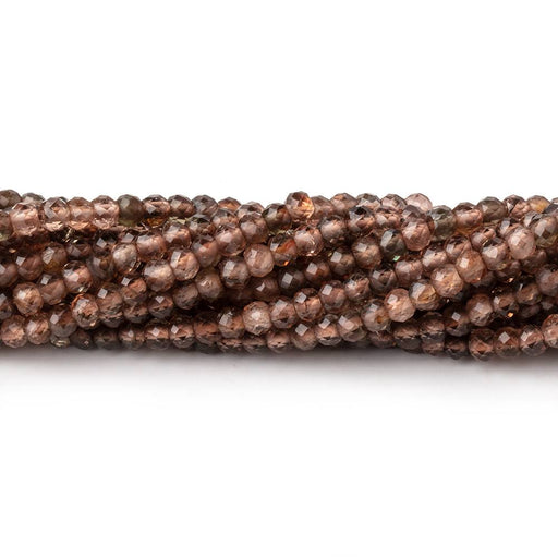 3mm Andalusite Micro Faceted Rondelle Beads 12.5 inch 128 pieces - Beadsofcambay.com