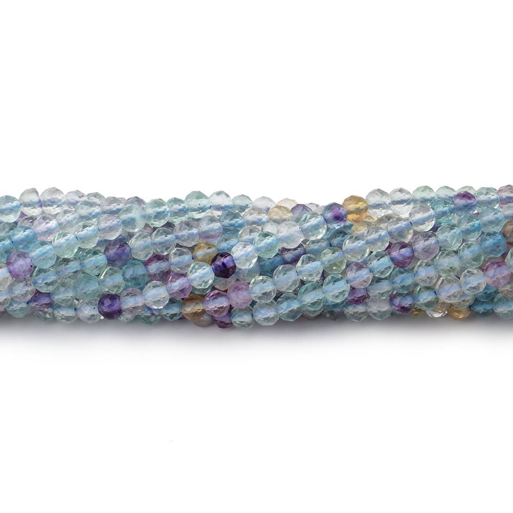 3mm Fluorite Micro Faceted Round Beads 15 inch 142 pieces - Beadsofcambay.com