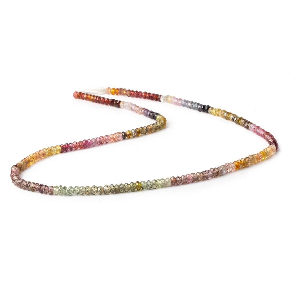 3mm Multi Gemstone Faceted Rondelle Beads 13 inch 150 pcs - Beadsofcambay.com