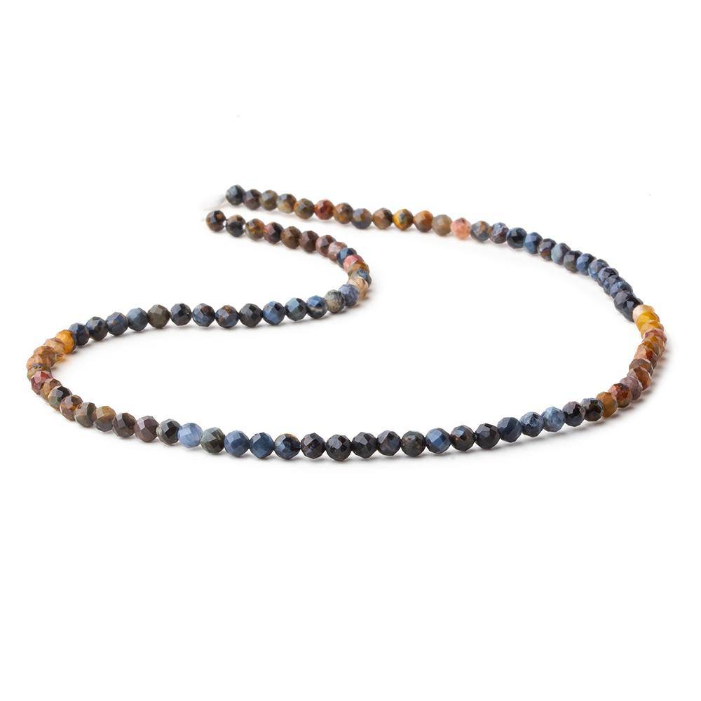 3mm Pietersite MicroFaceted Rounds 12 inch 98 beads A - Beadsofcambay.com