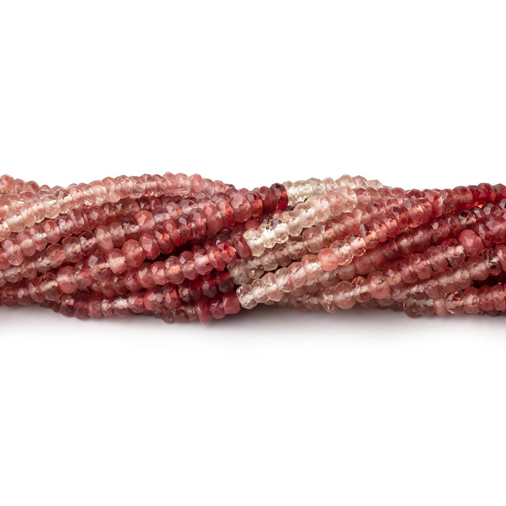 3mm Shaded Andesine Faceted Rondelle Beads 12.5 inch 178 pieces - Beadsofcambay.com
