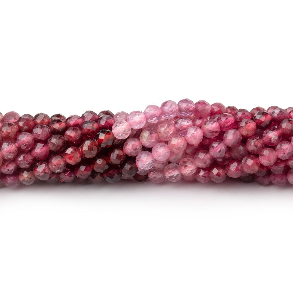 Beadsofcambay 3mm Shaded Magenta Spinel Micro Faceted Round Beads 12.5 inch 96 pieces AA