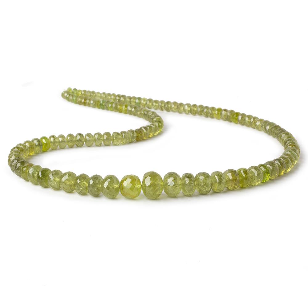 4-10.5mm Grossular Garnet faceted rondelles 18 inch 119 pieces AA - Beadsofcambay.com