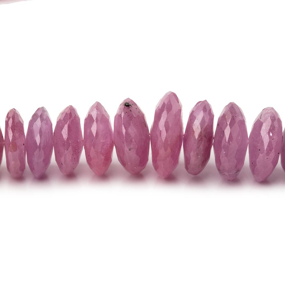 4-13mm Ruby German Faceted Rondelle Beads Glass Filled 16 inch 145 pieces - Beadsofcambay.com