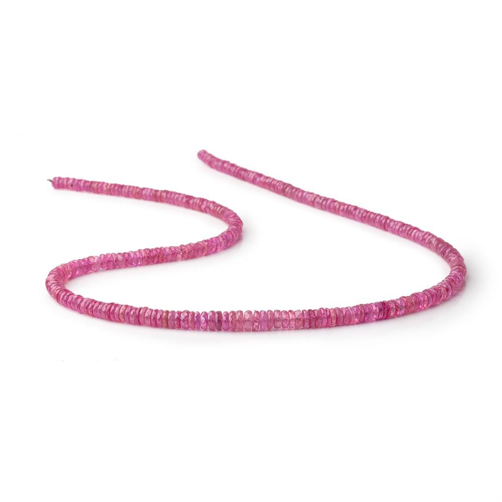 4-5mm Ruby Faceted Heshi Beads 18 inch 295 pieces AA - Beadsofcambay.com