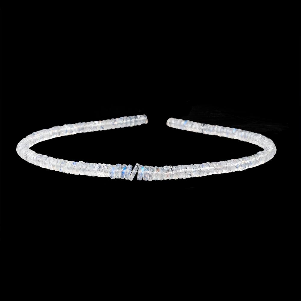4-6.5mm Rainbow Moonstone Faceted Heshi Beads 10 inch 150 pieces AAA - Beadsofcambay.com