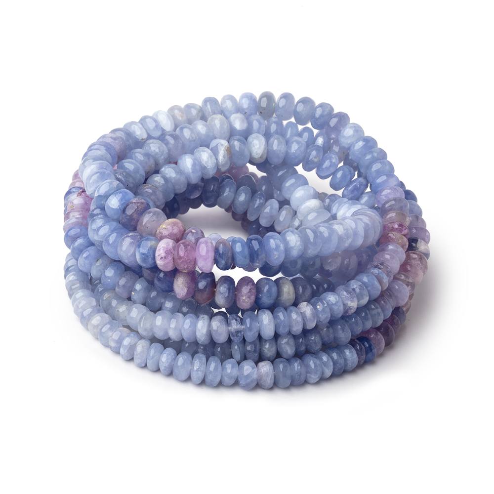 4-6mm Hackmanite Plain Rondelle Beads 18 inch 160 pieces AA - Beadsofcambay.com
