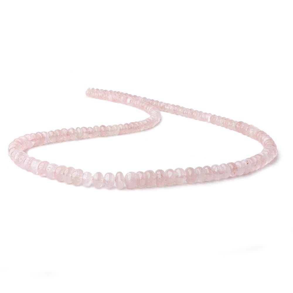 4-7mm Morganite plain rondelle beads 18 inch 138 pieces - Beadsofcambay.com