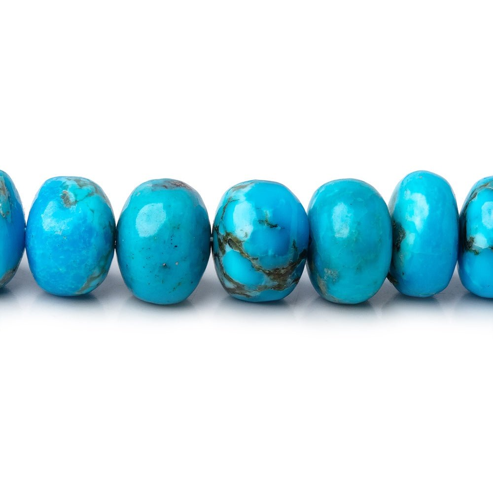 4-9mm Armenian Turquoise Plain Rondelle Beads 20 inch 112 pieces AAA - Beadsofcambay.com