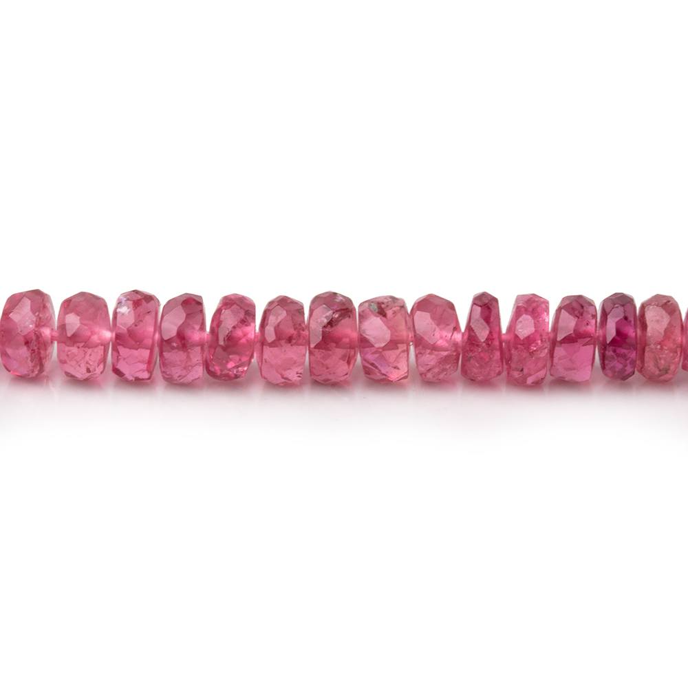 2.5-4.5mm Pink Tourmaline Faceted Rondelle Beads 16 inch 187 pieces - BeadsofCambay.com