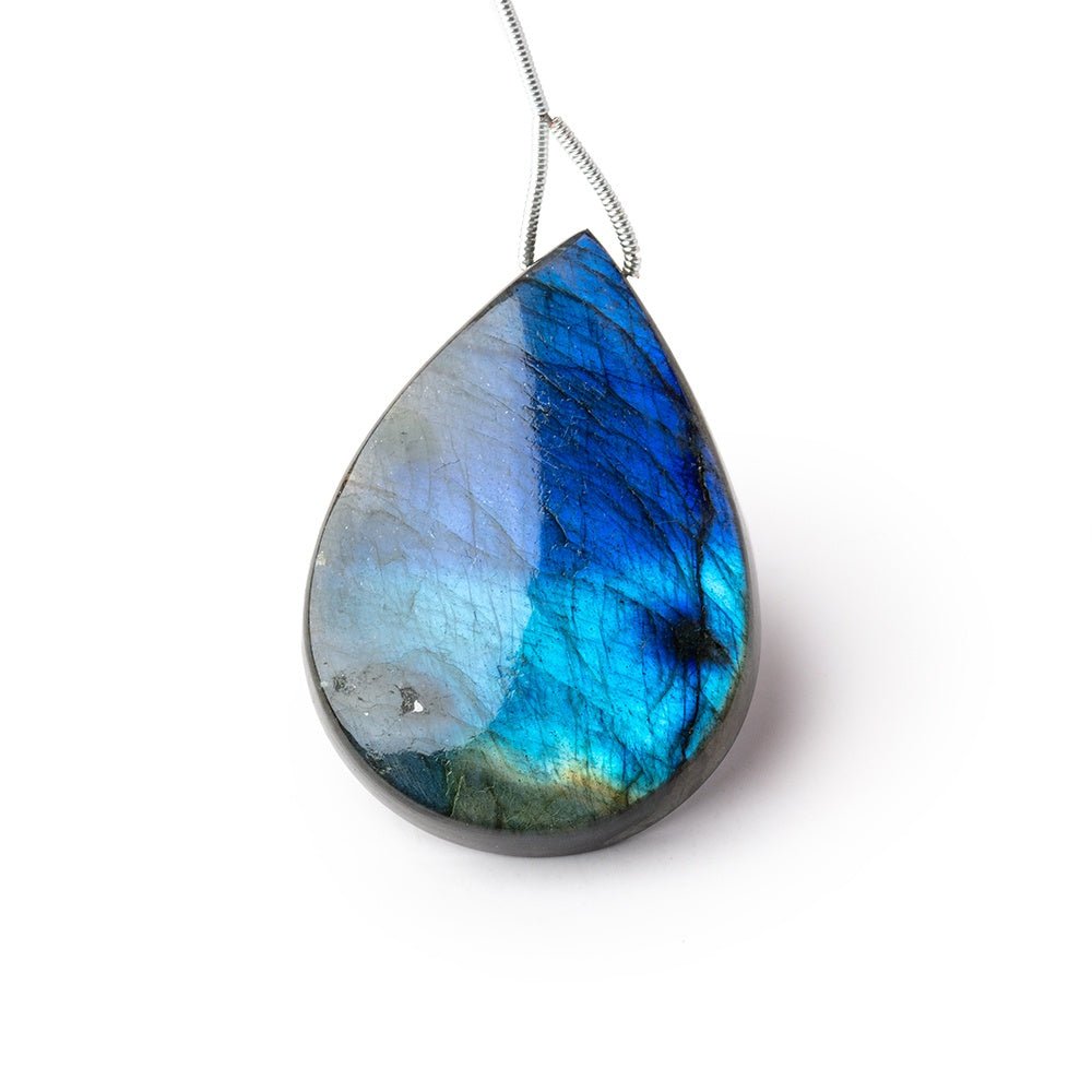 41.5x30x8mm Labradorite Plain Pear Pendant 1 AAA Focal - Beadsofcambay.com