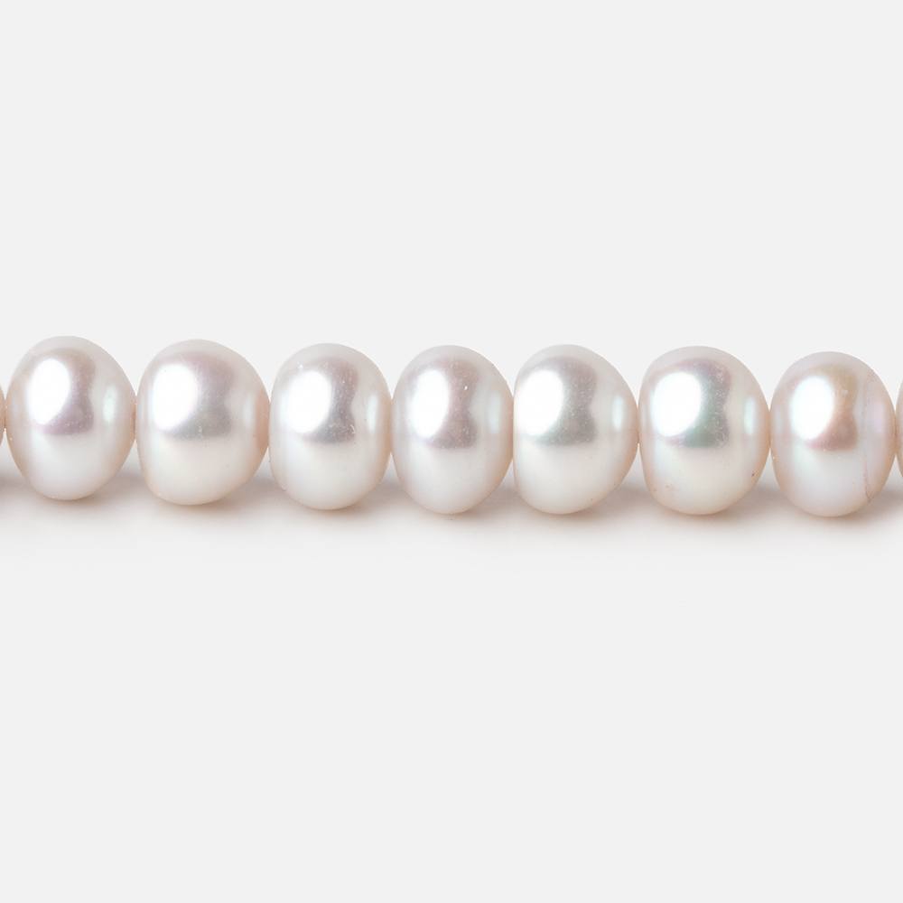 Beadsofcambay Silver Center Drill Button Freshwater Pearl View 3