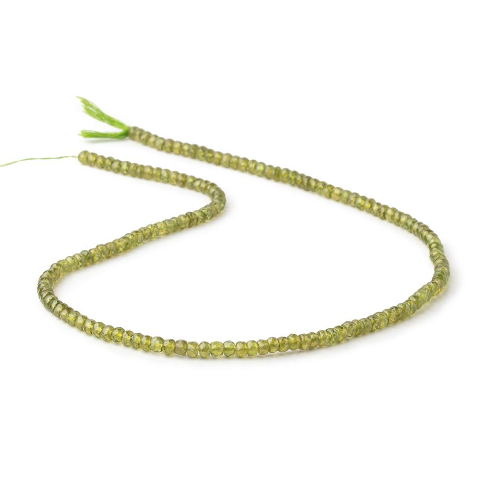 3-4mm Idocrase Faceted Rondelle Beads 14.5 inch 126 pieces AA - BeadsofCambay.com