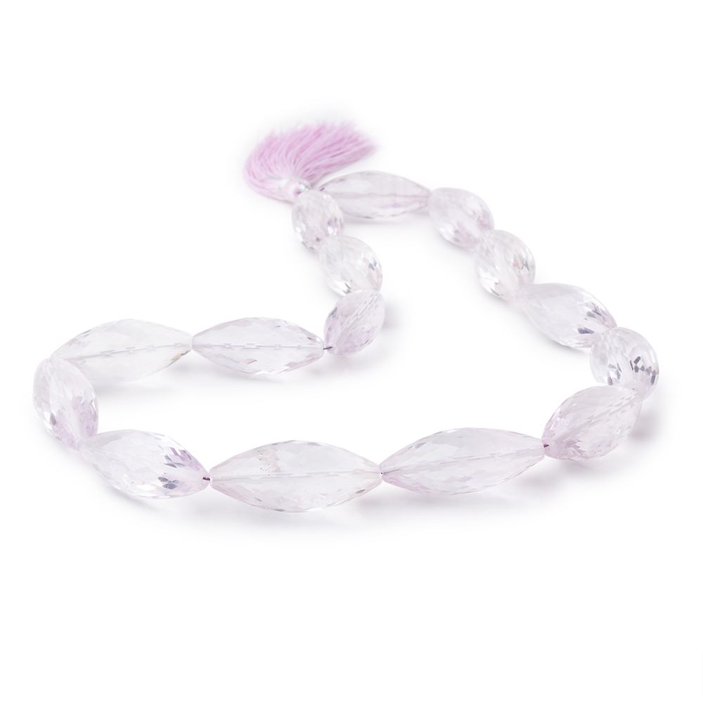 23-30mm Pink Amethyst Faceted Marquise Beads 15 inch 15 beads AA Grade - BeadsofCambay.com