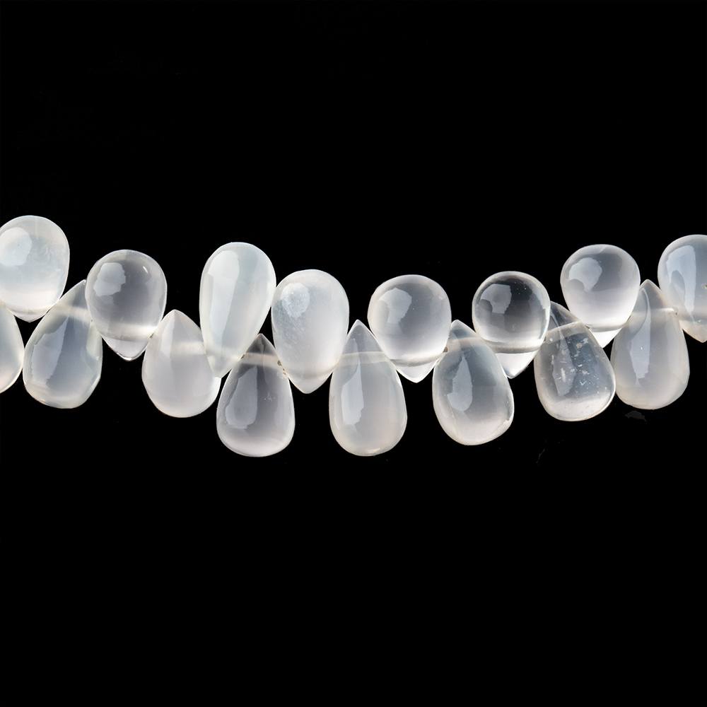 6x4-10x5mm Ceylon Moonstone plain tear drop 8 inch 55 Beads - BeadsofCambay.com
