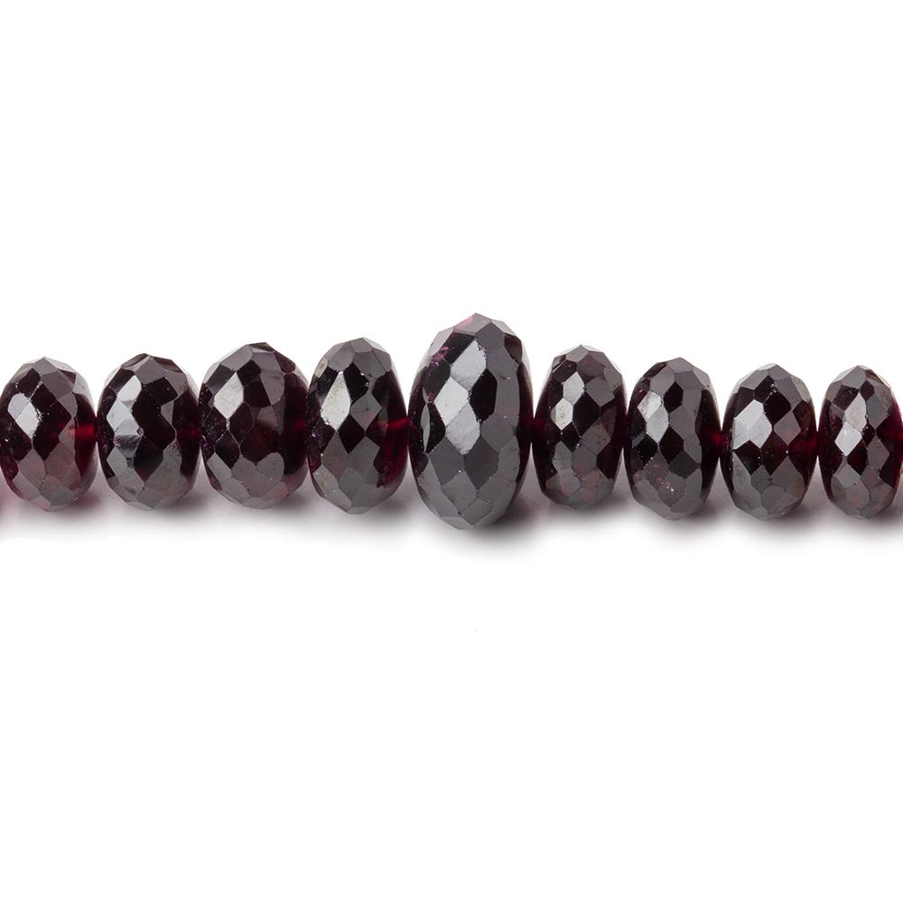 6-9mm Rhodolite Garnet faceted round and rondelle beads 16 inch 92 pieces AAA