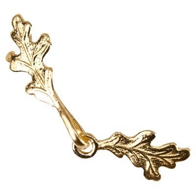 42x9mm Vermeil Clasp Oak Leaves 1 piece - Beadsofcambay.com