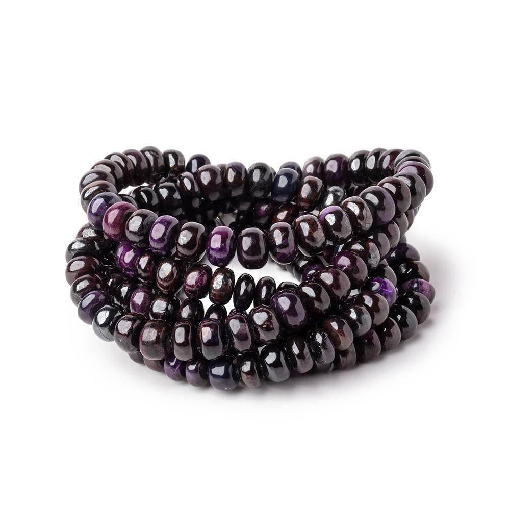 4.5-7.5mm Sugilite Plain Rondelle Beads 18 inch 103 pieces AA - Beadsofcambay.com