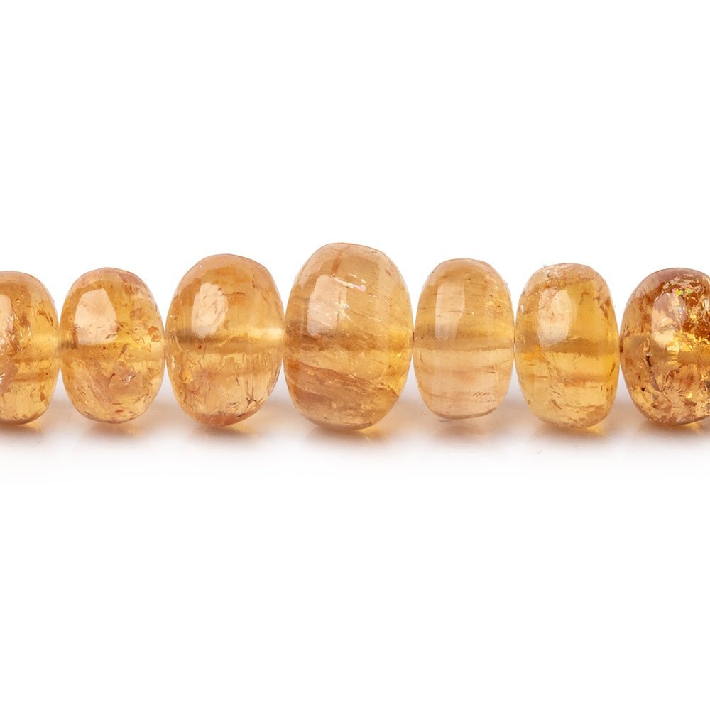 4.5-8mm Precious Topaz Plain Rondelle Beads 16 inch 112 pieces AA - Beadsofcambay.com