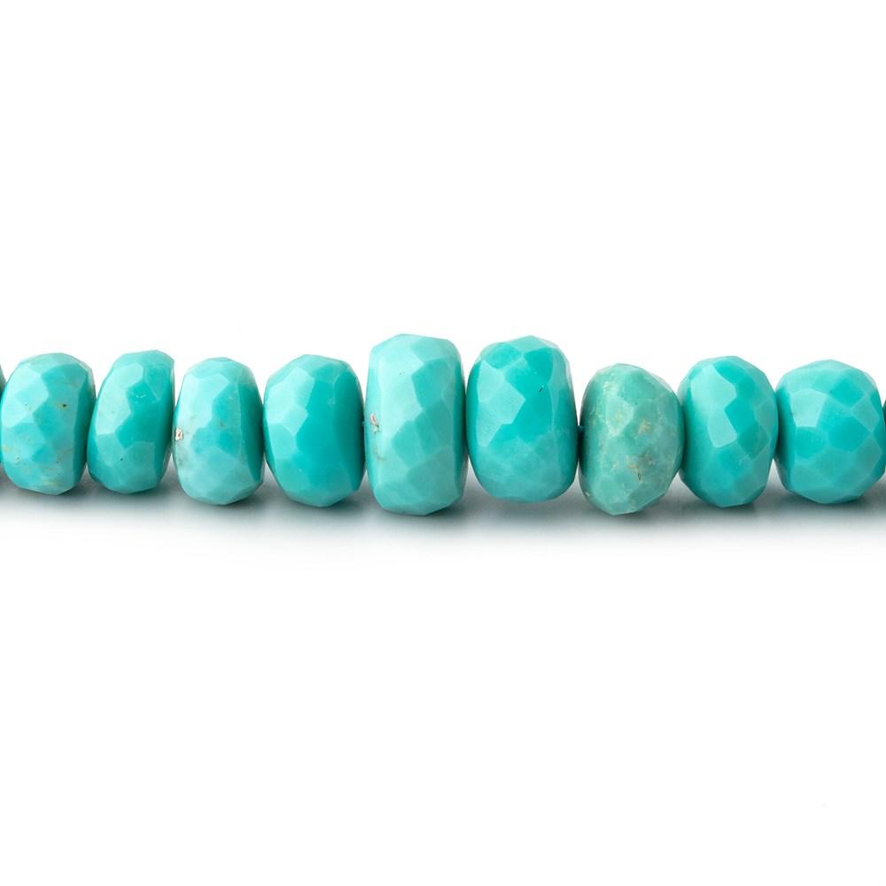 4.5-8mm Turquoise Faceted Rondelle Beads 16 inch 116 pieces A - Beadsofcambay.com