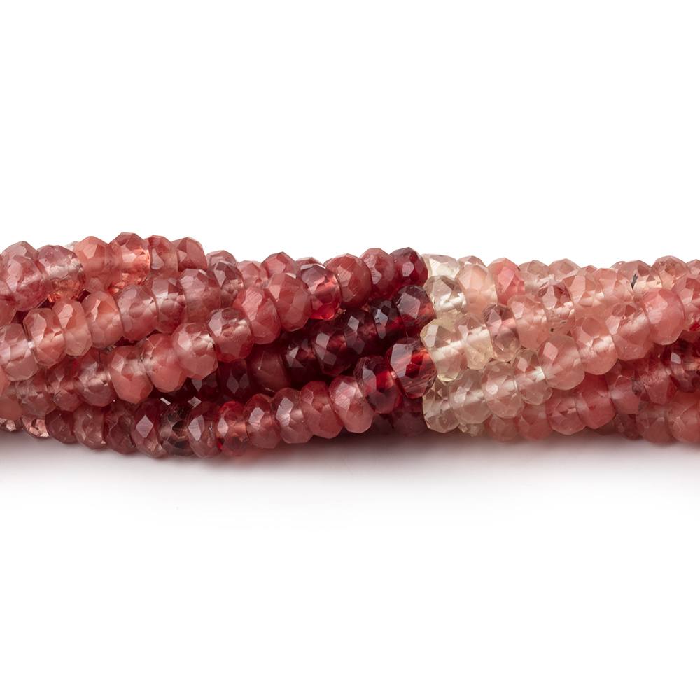 4.5mm Shaded Andesine Faceted Rondelle Beads 13 inch 140 pieces - Beadsofcambay.com