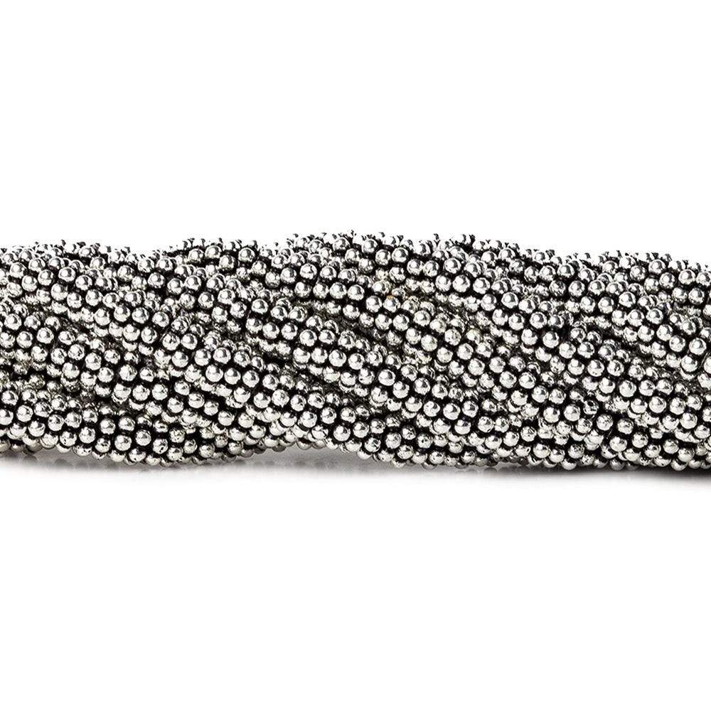 4mm Antiqued Sterling Silver Daisy Spacer Beads 76 beads 4 inch - Beadsofcambay.com