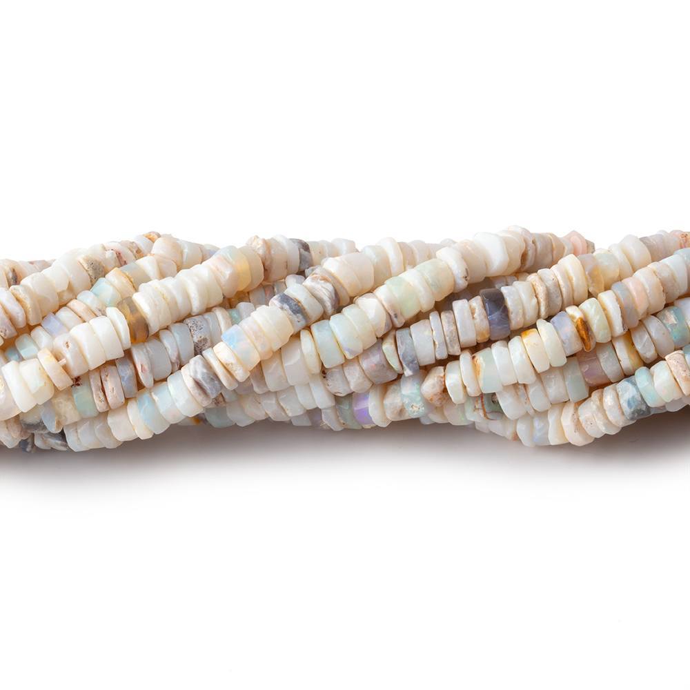 4mm Australian Opal Heshi Beads 13 inch 235 pieces - Beadsofcambay.com