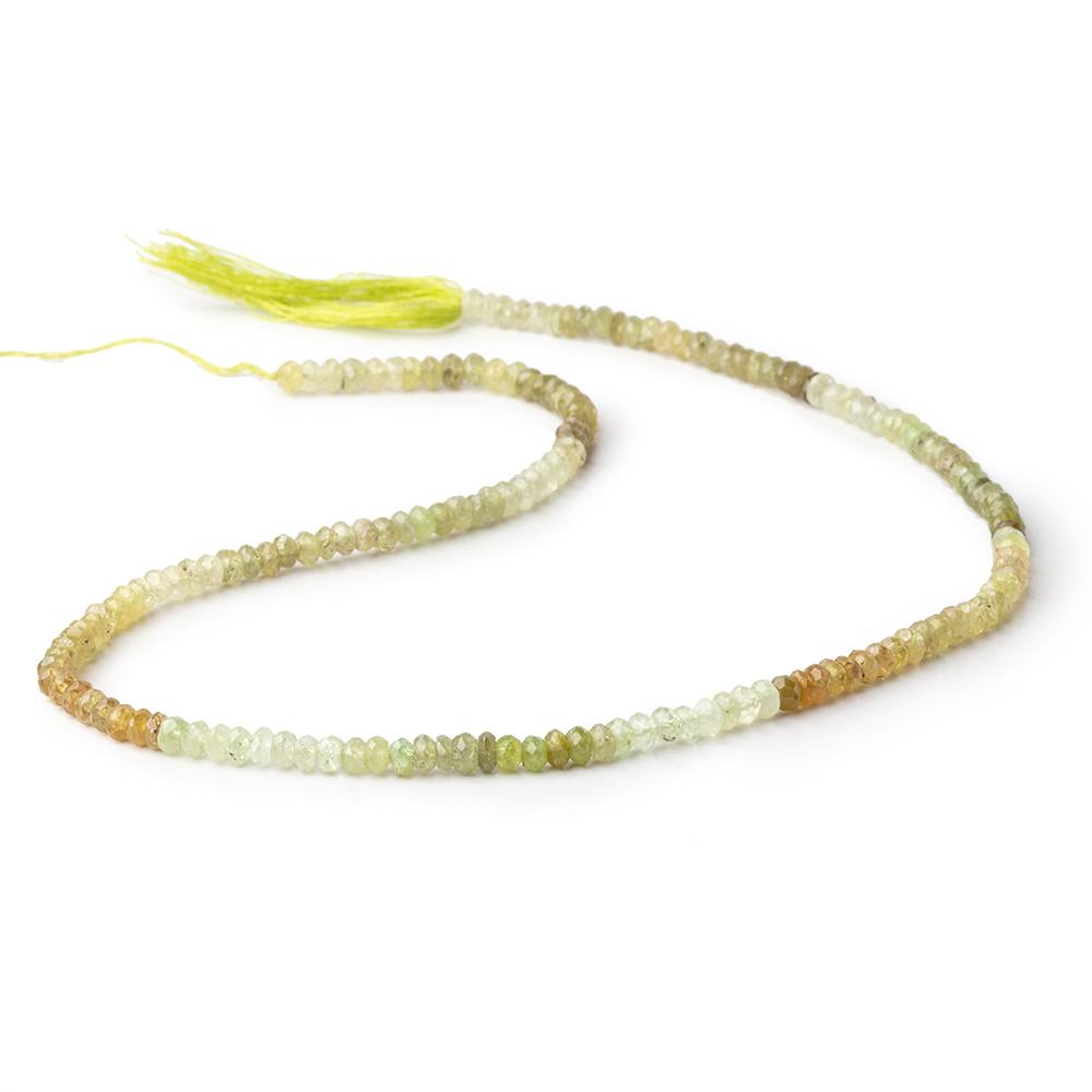 4mm Grossular Garnet Faceted Rondelles 14.5 inch 139 Beads - Beadsofcambay.com