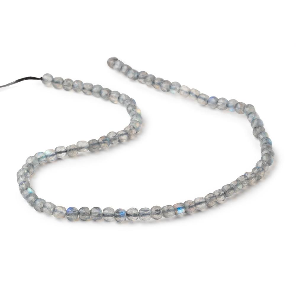 4mm Labradorite Micro Faceted Cube Beads 12 inch 78 pieces - Beadsofcambay.com